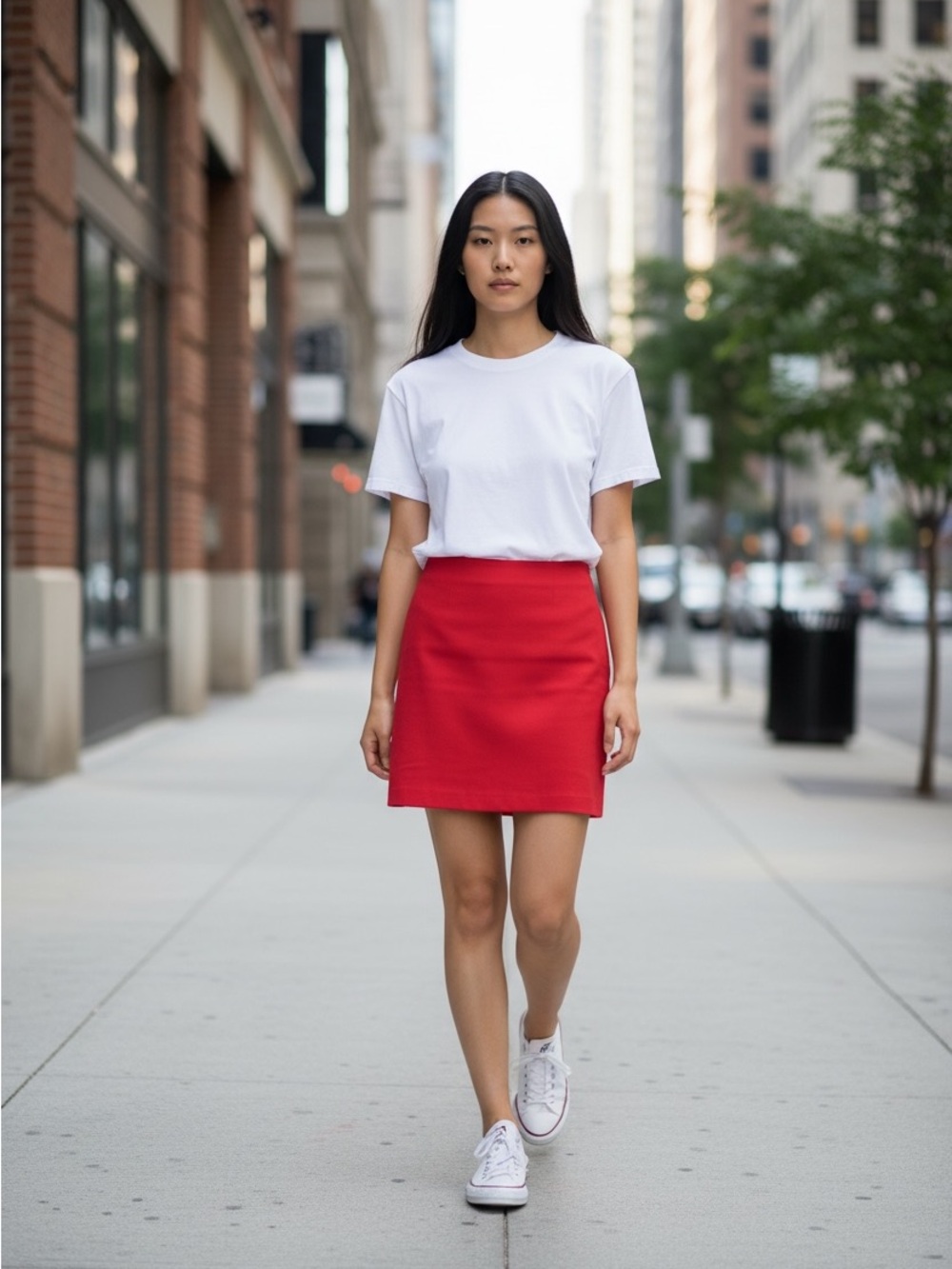 ❤️ Dalia Collection Red Stretch Mini Skirt Size 4 Chic | Casual | Flattering